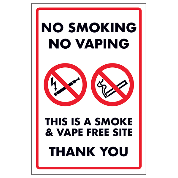 You are entering a no smoking area Health and Safety signs 150 x 200 mm 