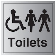 Aluminium Effect - Unisex & Disabled Toilet