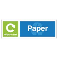 Paper Recycle Here - Landscape