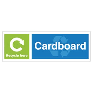Cardboard Recycle Here - Landscape
