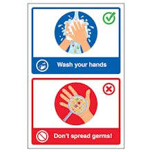 Wash Your Hands / Don't Spread Germs! Poster