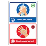 Wash Your Hands / Don't Spread Germs! Poster