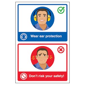 Wear Ear Protection / Don't Risk Your Safety! Poster