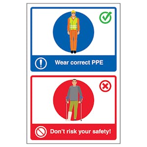 Wear Correct PPE / Don't Risk Your Safety! Poster