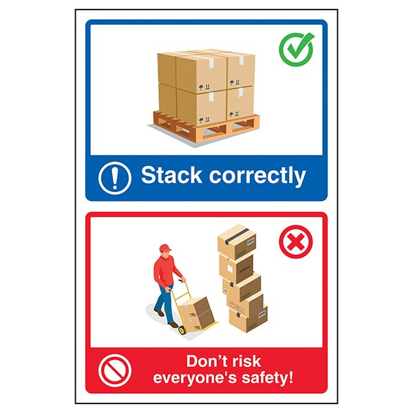 Stack Correctly / Dont Risk Everyone's Safety! Poster Do's and Don'ts