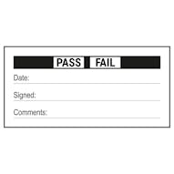 Write-On - Calibration Pass / Fail Bold Labels On A Roll