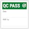 QC Pass Write-On Green Labels On A Roll