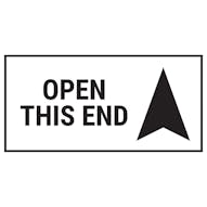 Open This End Labels