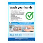 Wash Your Hands Green Tick Poster