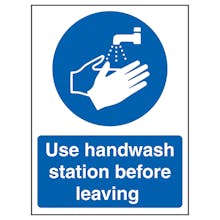 Use Handwash Station Before Leaving