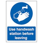 Use Handwash Station Before Leaving