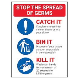 Stop Germs/Catch It/Bin It/Kill It