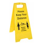 Please Keep Your Distance Floor Stand