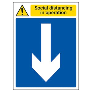 Social Distancing In Operation - Arrow Down