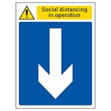 Social Distancing In Operation - Arrow Down