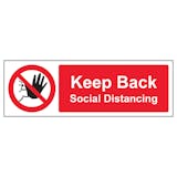 Keep Back Social Distancing Sign