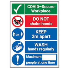 COVID-Secure Workplace - Do Not Shake/Wash Hands