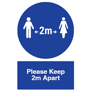 Spacing - Please Keep 2m Apart