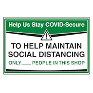 Stay COVID-Secure Retail Signs Stay COVID-Secure Retail Signs