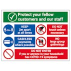 Protect Customers and Staff Retail Signs
