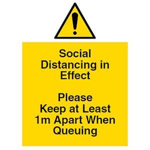 Social Distancing in Effect - 1m+ Queuing