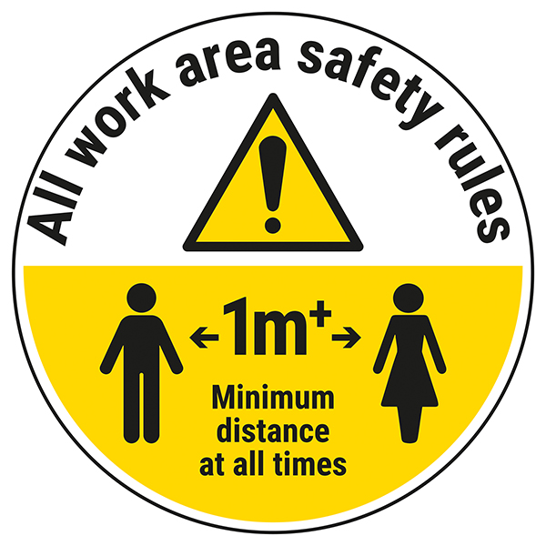 Do Not Move Furniture Social Distance 1m Rule Sign Adhesive Sticker Notice Guide 