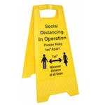 Social Distancing In Operation - 1M - Floor Stand
