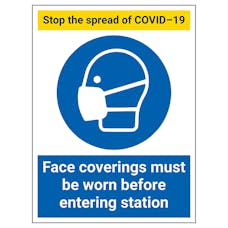 Stop The Spread - Face Coverings Must Be Worn