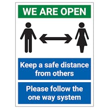 We Are Open - Keep A Safe Distance