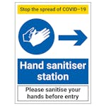 Stop The Spread - Hand Sanitiser Station Right