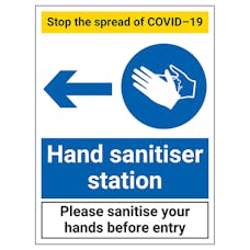 Stop The Spread - Hand Sanitiser Station Left