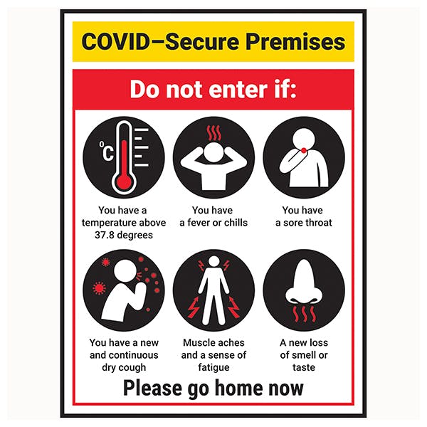 Enter number. Covid do not enter. Have a Fever. Does not work. You can't enter.