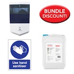 5 Litre Sanitiser, Automatic Dispenser Kit + Free Sign