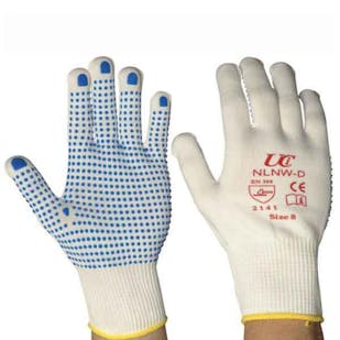 UCI 13 Gauge Nylon PVC Dotted Gloves