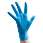 Crystal Powder Free Blue Nitrile Gloves