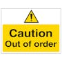 Caution Out Of Order - Large Landscape