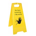 No Face Covering - No Entry - Double Sided Floor Sign