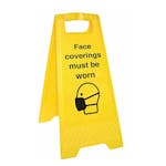 Face Coverings Must Be Worn - Double Sided Floor Sign