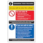 CV Visitor Information - Safe To Enter College 