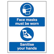 Face Masks - Sanitise Hands 