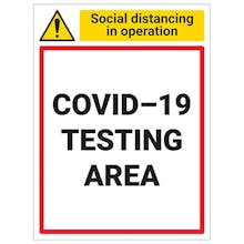 COVID-Secure Vaccine & Testing Centre Signs