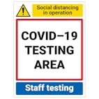 COVID-19 Testing Area - Staff Testing Area