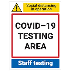 COVID-19 Testing Area - Staff Testing Area