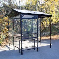 Apex 4-Sided Waiting Shelter - Clear Roof