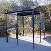 Apex Half-Frame 4-Sided Smoking Shelter - Aluminium Roof
