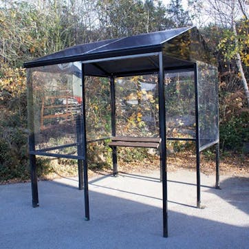 Apex Half-Frame 4-Sided Smoking Shelter - Aluminium Roof