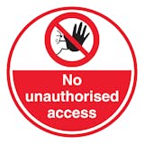 No Unauthorised Access - Temporary Floor Sticker