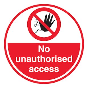 No Unauthorised Access - Temporary Floor Sticker