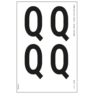 White Self Adhesive Q Labels