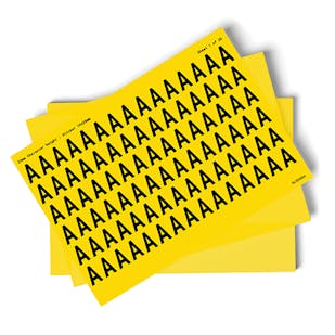 Yellow A-Z Letter Packs - 23mm Character Height
